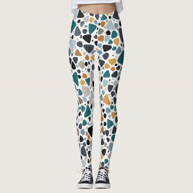 Terrazzo Pattern Leggings (Front)
