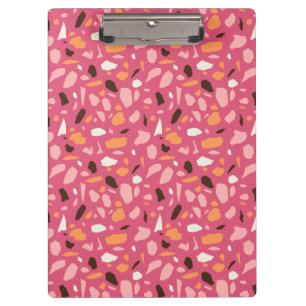 Terrazzo Pattern Pink Clipboard