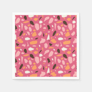 Terrazzo Pattern Pink Napkin