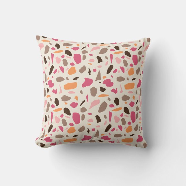 Terrazzo Pattern Throw Pillow (Front)
