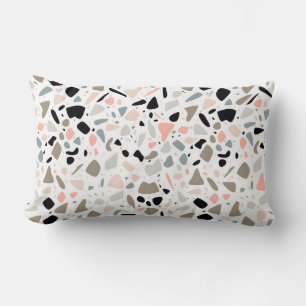 Terrazzo Peach/Chevron Lumbar Pillow