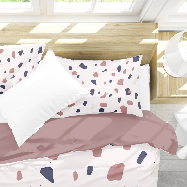 Terrazzo Pillowcase (Terrazzo Pillow Case On Bed)