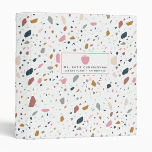 Terrazzo Pink Apple Teacher Binder
