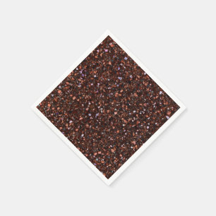 Terrazzo Retro Brown Black Tan Brown Elegant Napkin