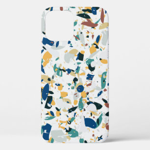 Terrazzo seamless pattern. Modern abstract design  iPhone 12 Case