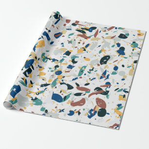 Terrazzo seamless pattern. Modern abstract design Wrapping Paper