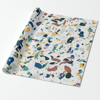 Terrazzo seamless pattern. Modern abstract design  Wrapping Paper