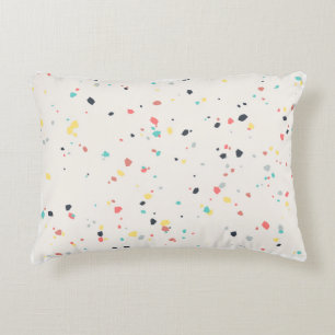 Terrazzo Speckle Seamless Pattern Accent Pillow