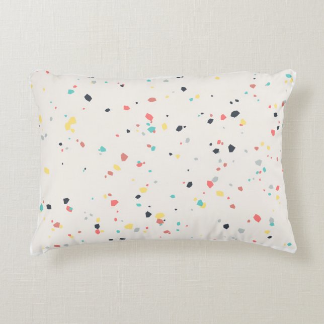 Terrazzo Speckle Seamless Pattern Accent Pillow (Front)
