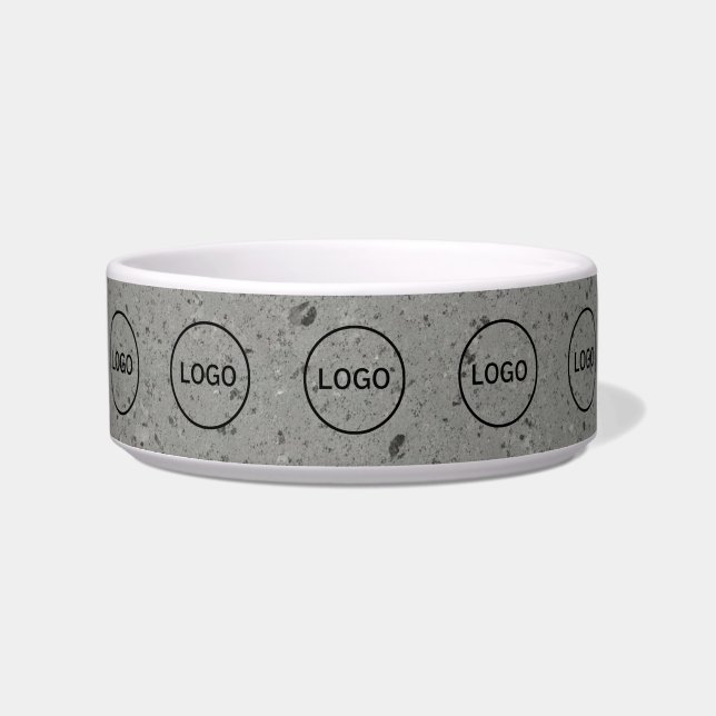Terrazzo Stone Pattern Modern Ceramic Pet Bowl (Front)