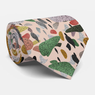 Terrazzo Style Abstract Pattern  Tie