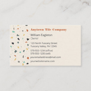 Terrazzo Tile Mason, Tile Layers Business Card