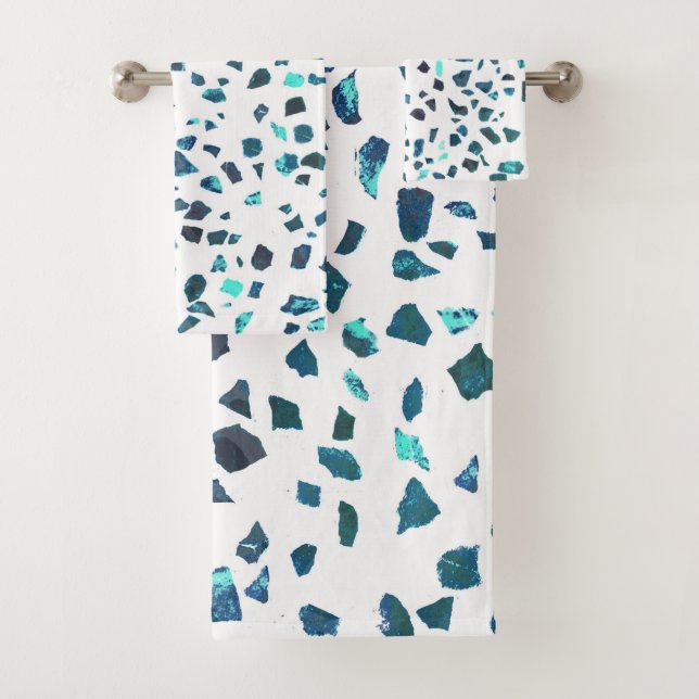 Terrazzo Turquoise Marbré Abstrait (En situation)