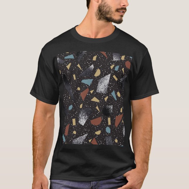 Terrazzo Vintage Surface Design T-Shirt (Front)