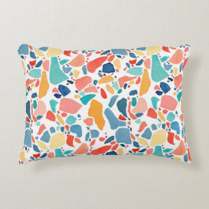 Terrazzo Watercolor: Colourful Seamless Pattern. Accent Pillow