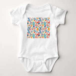 Terrazzo Watercolor: Colourful Seamless Pattern. Baby Bodysuit