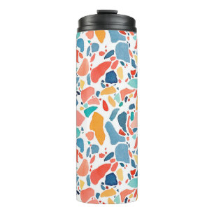 Terrazzo Watercolor: Colourful Seamless Pattern. Thermal Tumbler