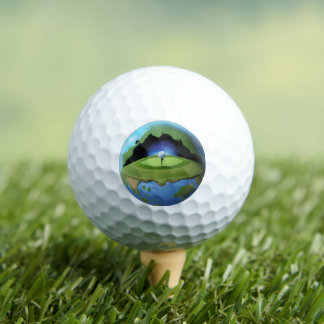 Terre à l'intérieur d'une balle de golf