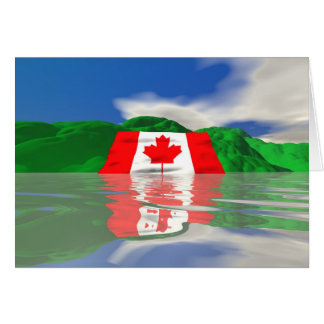 Terre canadienne de drapeau