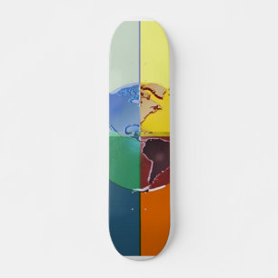 Terre colorée de skateboard