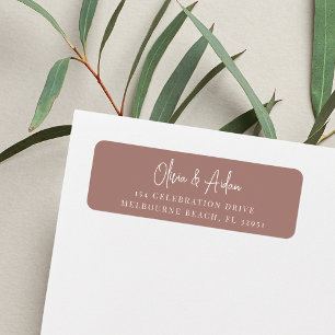 Terre cuite Adresse de retour de script manuscri