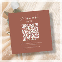 Terre cuite | Carte de boîtier de code QR RSVP