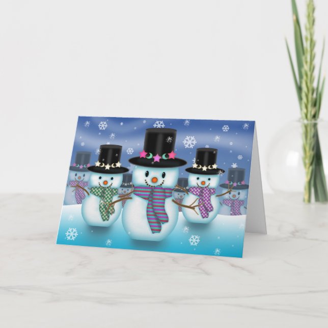 Terre de la carte de Noël des Snowmen (Devant)