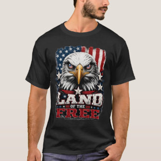 Terre de la liberté – T-shirt patriotique Eagle