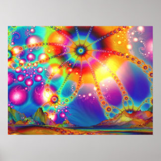 Terre d'illuminations psychédéliques - Poster