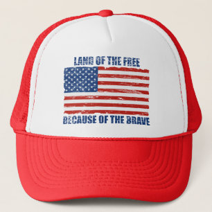 Terre du libre en raison du casquette courageux