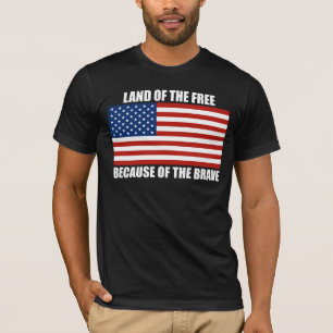 Terre du libre en raison du T-shirt courageux