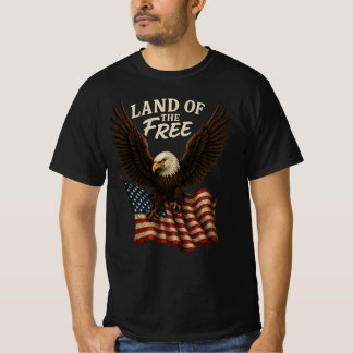 Terre du T-shirt de l'aigle à tête blanche libre