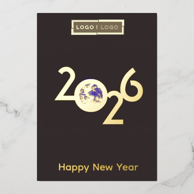 Terre en 2026 - Carte professionnelle de Nouvel An (Recto)
