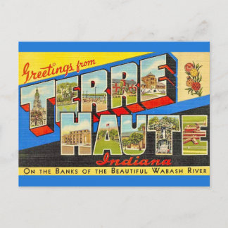 Terre Haute Indiana Vintage Postcard