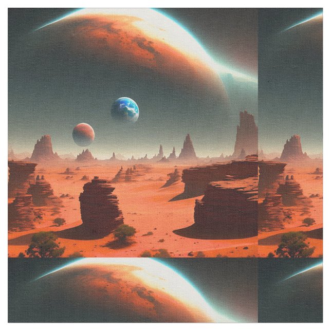 Terre Ici Mars Appelle, Tissu (Fermer)