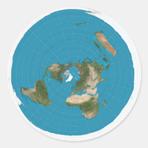 Terre plate Azimuthal Equidistance AE Stickers Car