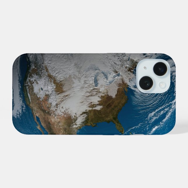 Terre Pleine Avec Des Nuages Simulés Sur L'Amériqu (Verso Horizontal)