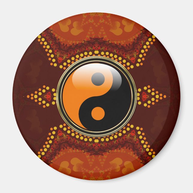 Terre Tribune Nouvel Âge Yin Yang Magnet (Devant)