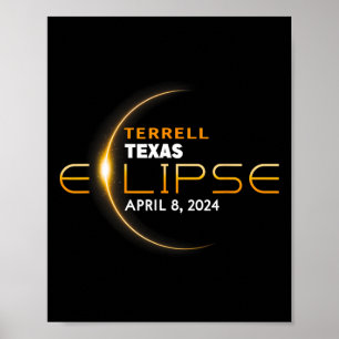 Terrell Texas Total Solar Eclipse 2024  Poster