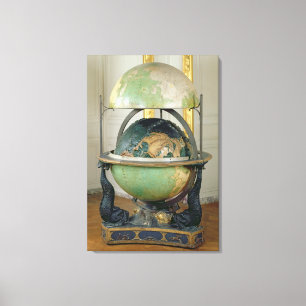 Terrestrial and celestial globe canvas print