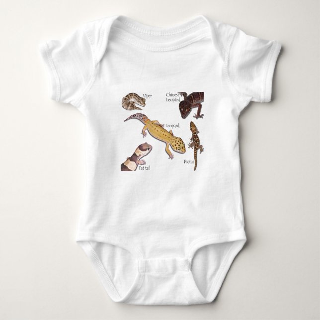 terrestrial geckos baby bodysuit (Front)