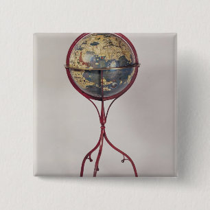 Terrestrial Globe, showing the Indian Ocean 2 Inch Square Button