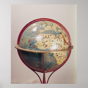 Terrestrial Globe, showing the Indian Ocean Poster
