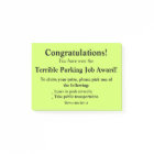 Terrible Parking Post-it
