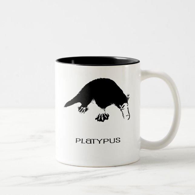 Terrible Platypus Coffee Two-Tone Coffee Mug (Right)