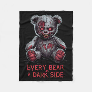 Terrible Teddy Scary Plush Horror Teddy Bear Scary Fleece Blanket