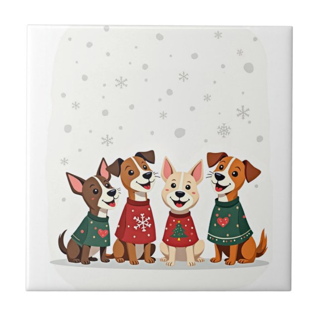 Terrier Christmas Choir Tile (Front)
