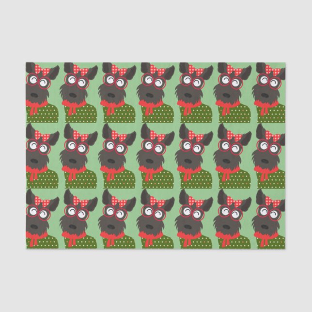 Terrier Christmas Tissue Paper (Front)