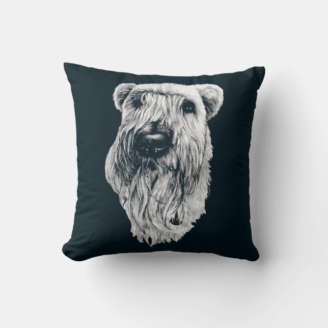 Terrier Coussin Wheaten Terrier Art Cadeaux & Déco (Recto)