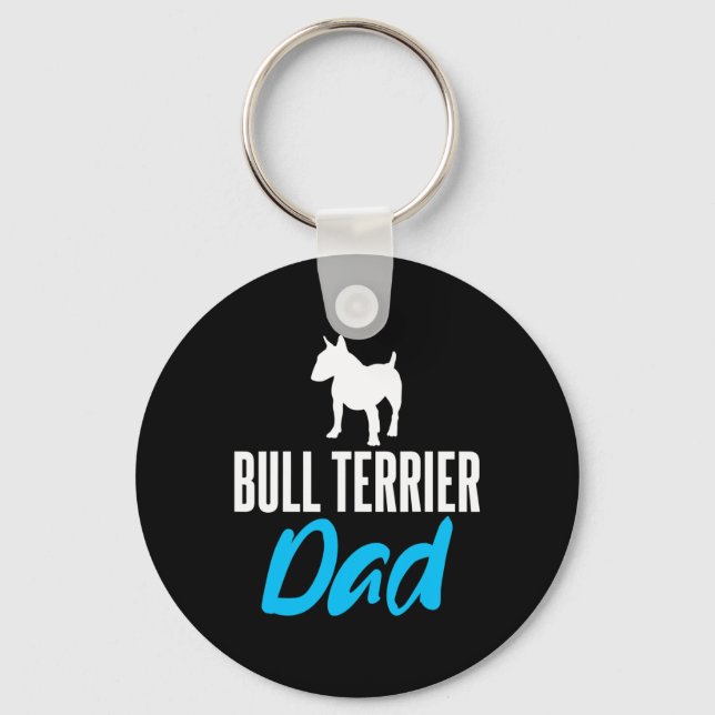 Terrier Dad Fun Saying Dogs Owners  Keychain (Front)